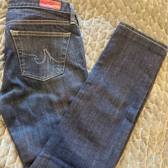 AG Adriano Goldschmied “Stilt” Dark Blue Denim Jeans, Size 28R - Picture 1 of 14